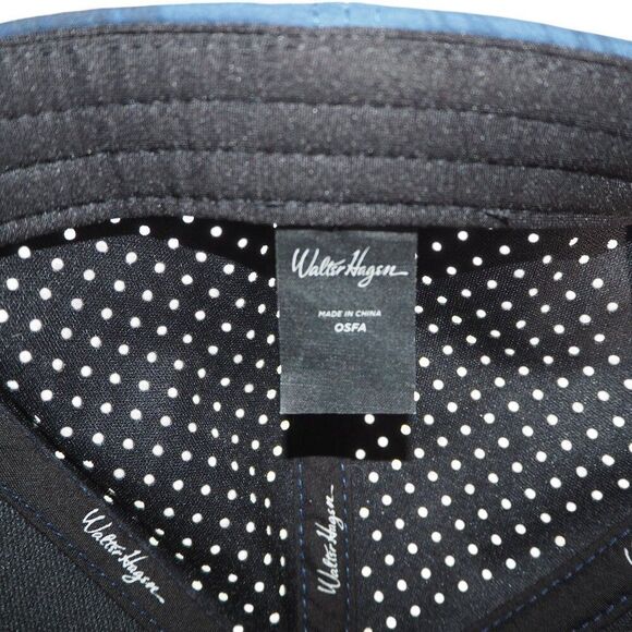 Walter Hagen Perfect 11 "Palm" Vented Cooling Golf Hat Blue / Black OS - Picture 7 of 7